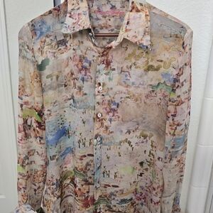 Robert Graham Abstract Multicolor Women Shirt